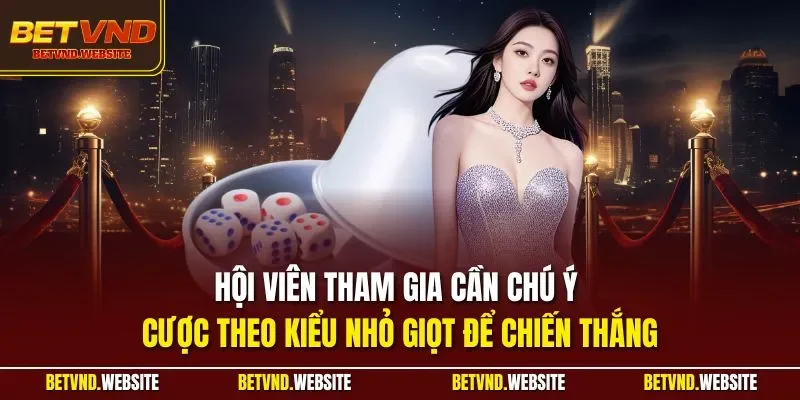 Hội viên tham gia cần chú ý cược theo kiểu nhỏ giọt để chiến thắng