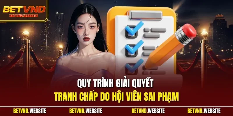 Quy trình giải quyết tranh chấp do hội viên sai phạm
